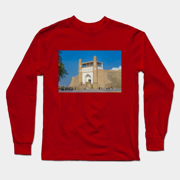 Uzbekistan. Bukhara. Ark of Bukhara. Gate. Long Sleeve T-Shirt by vadim19